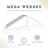 Diagram of Foamnasium Mega Wedges with Product Dimensions