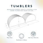 Dimensional Graphic of Tumblers