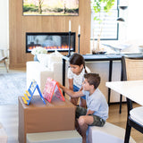 photo of two kids playing a game on foamnasium gymnasium