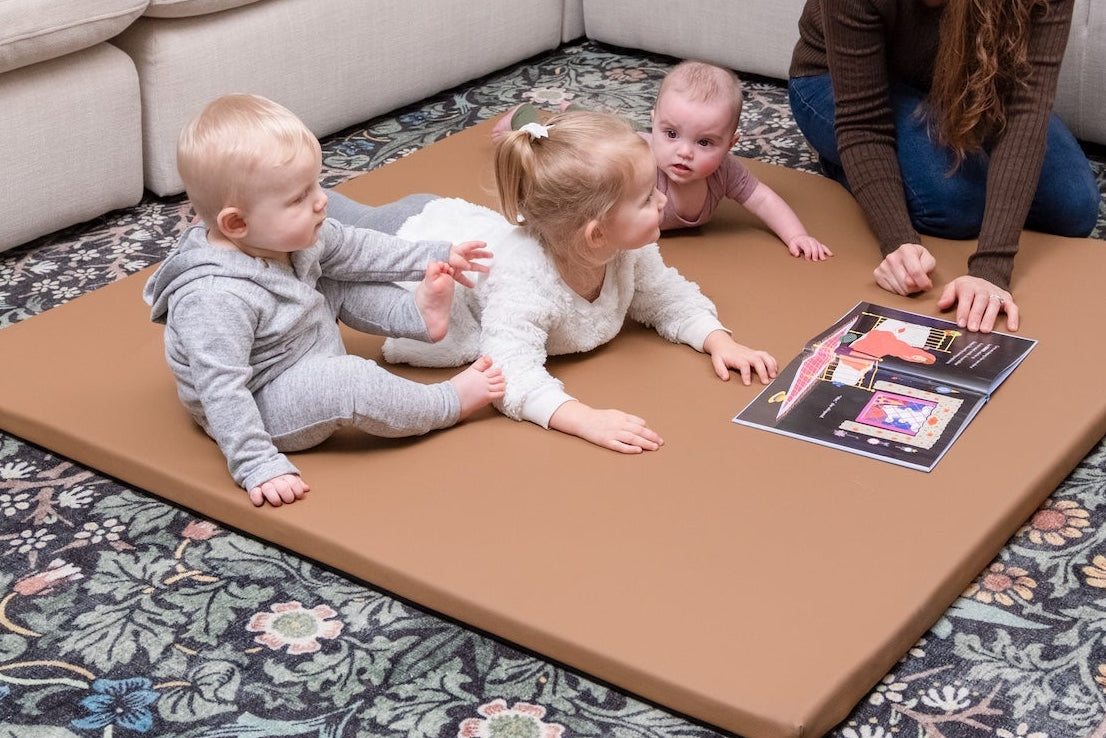 Three kids playing on Foamnasium Play Mat